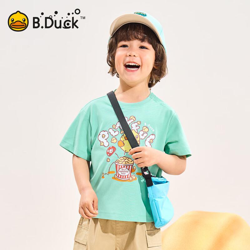 B.Duck Boys' Pure Cotton Cartoon Short Sleeve T-Shirt