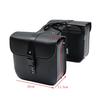 1Pair Universal Motorcyle Rear Back Side Back Motorbike Side Pouch Black PU Leather Saddlebag Tools Storage Box For Harley/Honda Motorcycle Package