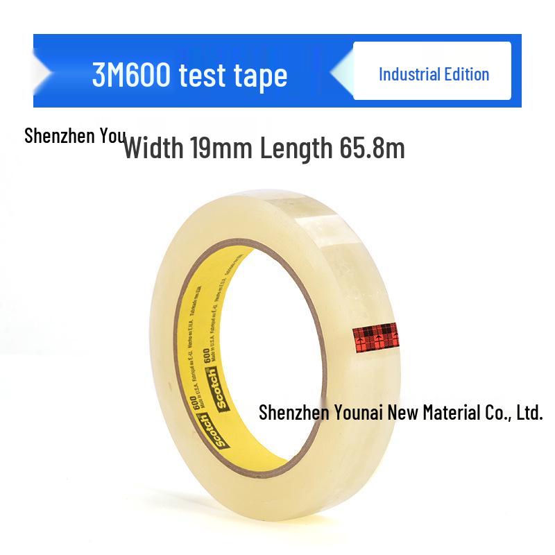 3M Transparent Tape 600: Residue-Free Adhesion Test Tape for Ink, Spray Paint, Stickiness & Tensile Strength