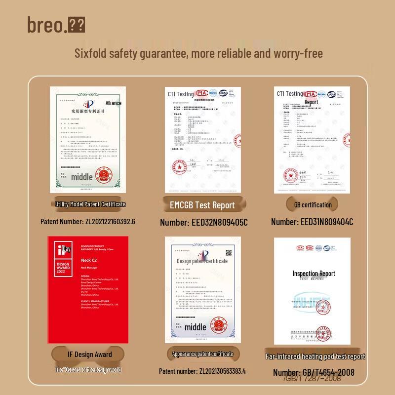 Breo Neck C2 Cervical U-shaped Massager CN plug (adapter included)