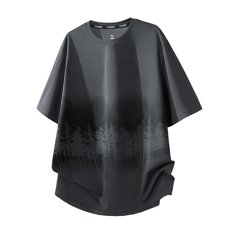 Quick Drying Sports T-shirt Men's Ice Silk Fitness Loose Summer Thin Short Sleeved Running Top