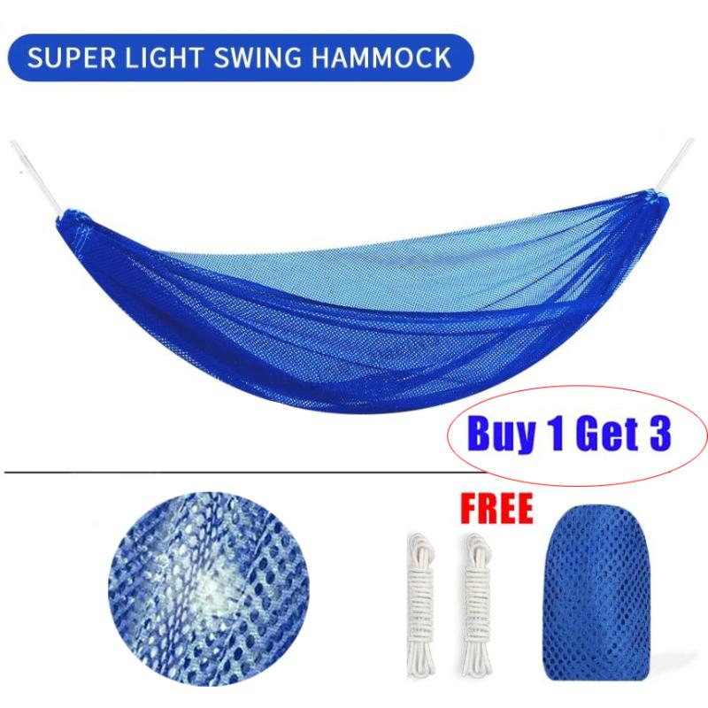 Hiking Outdoor Duyan Ice Silk Hammock 180Kg Camping Foldable Hammock Travel Hammock With Storage Bag