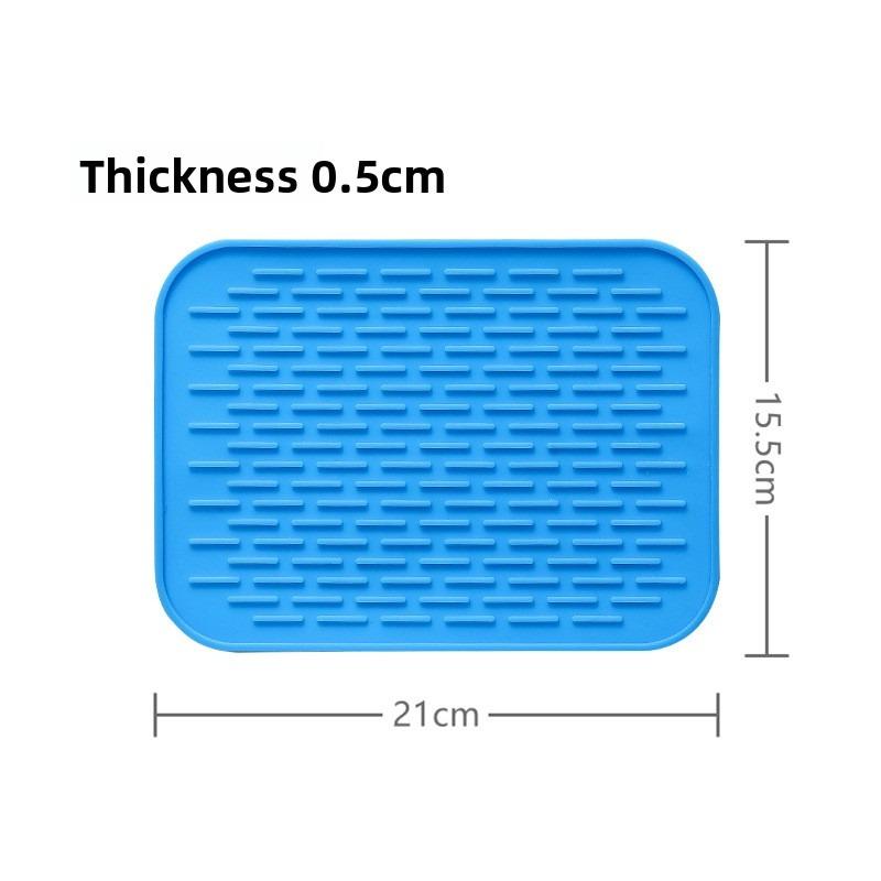 Covoraș de scurgere din silicon Chiuvetă de spălat Cupă pătrată Bol Bețișoare Covoraș de scurgere anti-alunecare Covoraș de uscare de masă Covor de izolare termică