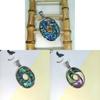 Shell Inlay Geometric Pendant Necklace With Diy Charm For Fashion Enthusiasts