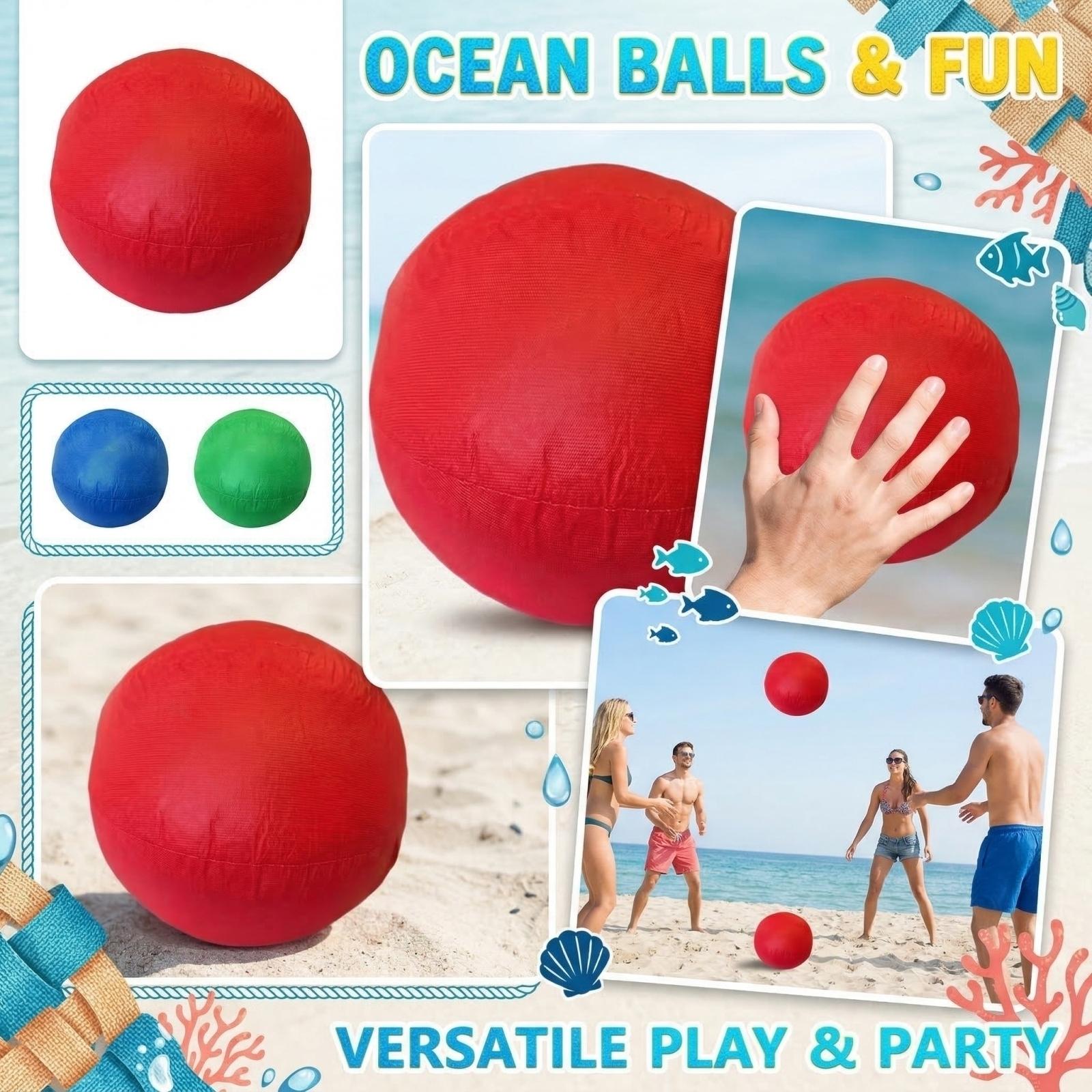

Creative Ocean Ball Beach Volleyball Fabric Jacket Fun Toy Entertainment Party Toy Ball One Size красный