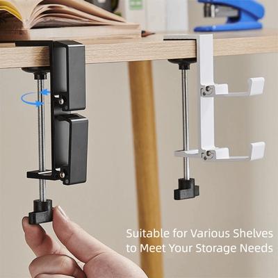 Handbag Holder Portable Hanging Bag Hook Adjustable Punch Free Bag Hanger Removable Double Hook Desk Hook Student Desk