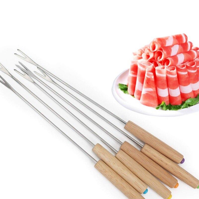 6 Packs Of  Barbecue Fork, 9.4-inch Retractable Barbecue Fork, Retractable Smoke Sticks, Used For Fire Pit And Campfire