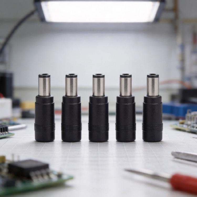 DC5521 Female Connector Converters, 5Pack Direct Current Barrels Adapters with DC6.5X3.0Mm/DC6.3X3.0Mm Male Plugs Output and Direct Connection