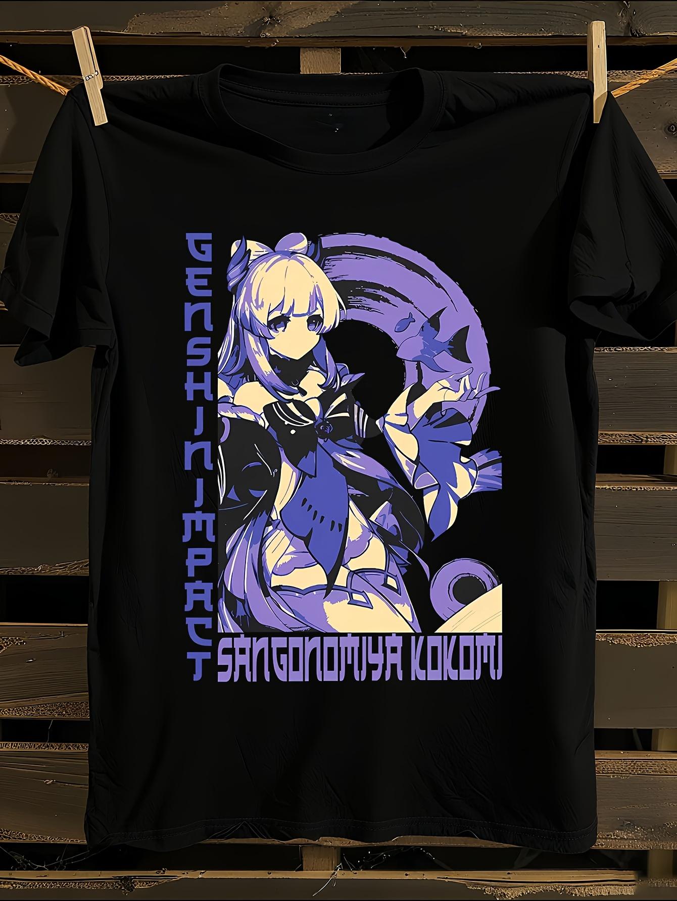WoGenshin Impact Sangonomiya Kokomi Anime Tshirt Anime Ts... S