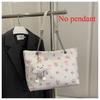 Sweet Bow Floral Shoulder Bag for Women Large Capacity Tote Crossbody Bag College Students Handbag