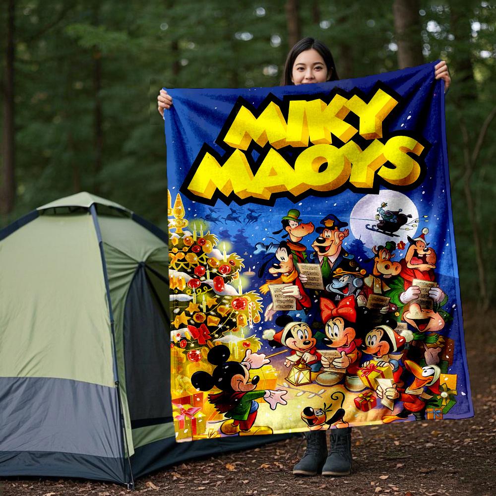1 ks, Vánoční deka Mickey & přátelé Roztomilá filmová postavička přehozová deka, Obývací pokoj, Cestování, Kempování, Autodeky