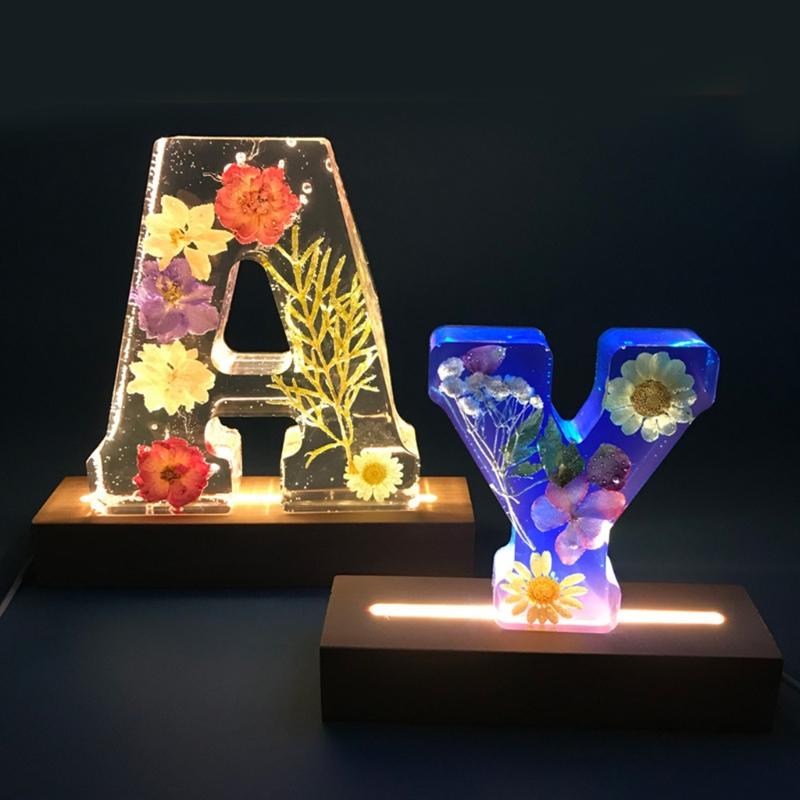 Silicone Alphabet Molds Large 26 Letter Molds Epoxy Resin Molds for DIY Craft Birthday Party Wedding Home Decoration