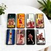 Cute Boys S-Slam-s D-Dunk Phone Case Black Silicone Soft For Samsung Galaxy A73,A72,A71,A70,A53,A52,A51