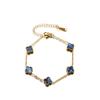 Titanium Steel Colorfast Four-leaf Clover Necklace Set for Women Fashionable and Elegant Light Luxury Clavicle Chain Bracelet