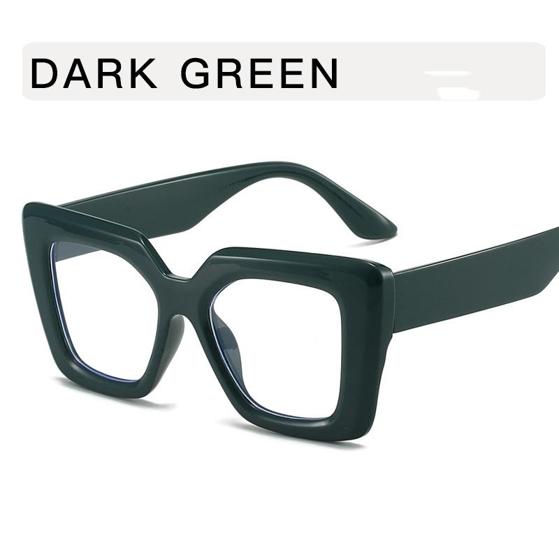 

Квадратная толстая оправа черная оправа для очков для женщин в тренде анти-синий свет компьютерная оправа оптическая оправа очки защита темно-зеленого