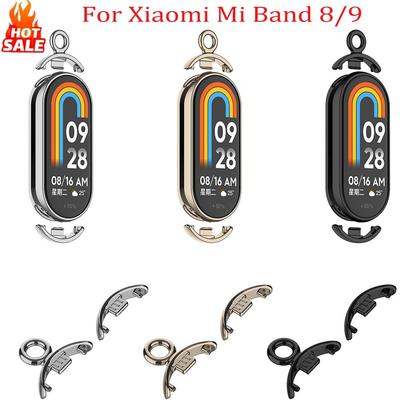 Metallhalskette für Xiaomi Mi Band 8/9 Armband Anhänger mit Schnalle Halsdekoration Armband für Xiaomi Mi Band 8/9 Schnallen Zubehör
