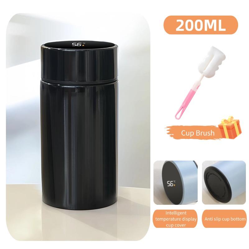 200ML Smart Thermal Water Bottle Intelligent Temperature Display Stainless Steel Bottle Vacuum Flasks Car Mounted Coffee Mug
