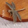 Vintage Brass Dragonfly Figurine Ornament - Antique-Style Home & Office Desk Decor, Creative Tea Pet Collectible Statue
