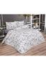 Emma Bedding Set 4 Pcs, Duvet Cover, Bed Sheet, Pillowcase, Double Size, Self Patterned, Wedding, Daily Use Gray