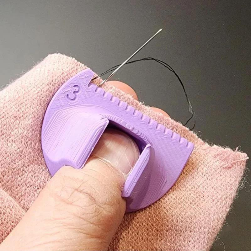 Sewing Needle Gauge Measuring Tool, Finger Ruler Sewing Template For Equal Stitches, Finger Protector, DIY Stitching Guide Tool