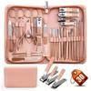 30-Piece Stainless Steel Manicure & Pedicure Set with Nail Clippers, Scissors, and Tools In Zipper Bag