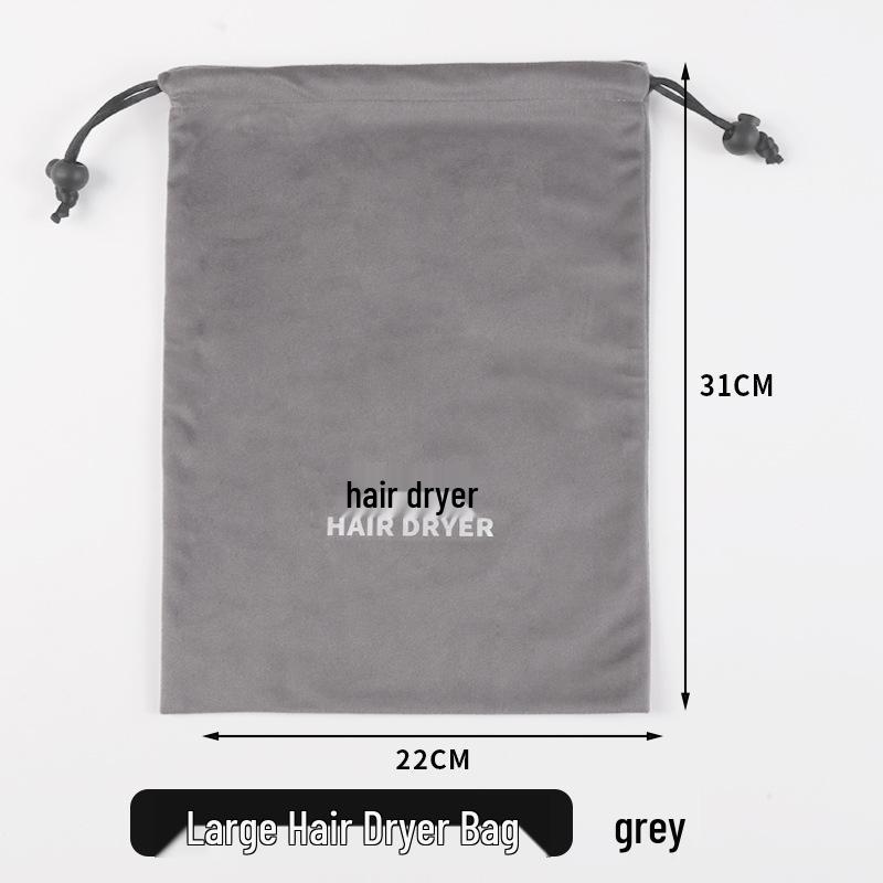 Custom Black Velvet Hair Dryer Storage Bag - Dustproof for Hotels & B&Bs