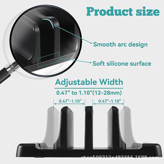 Laptop & Tablet Vertical Stand for MacBook and iPad Storage