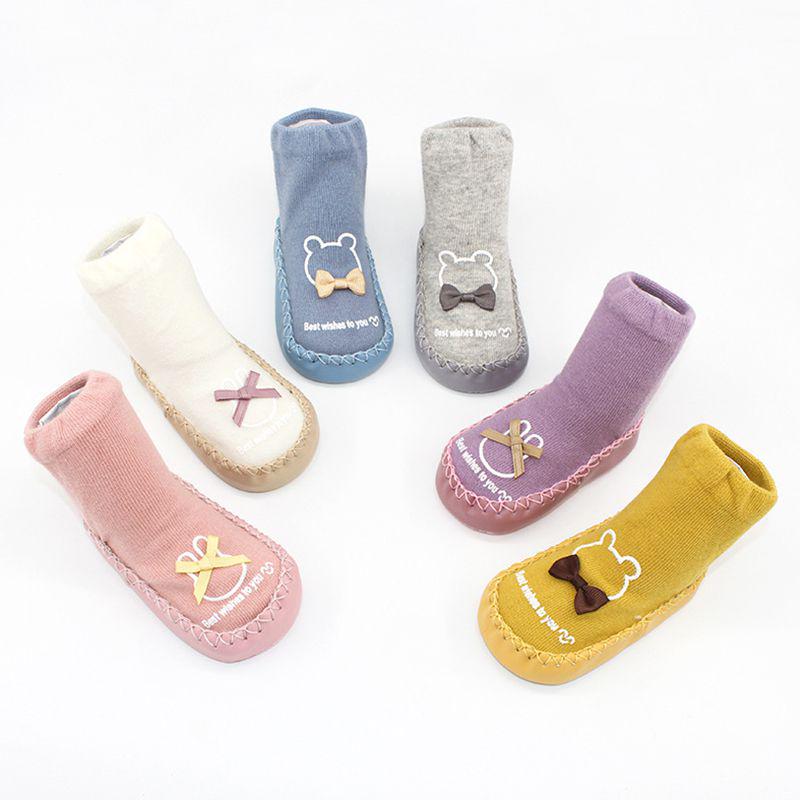Cute Baby Toddlers Anti-slip Crawling Socks Shoes Toddler Slipper Boots 0-14 Months