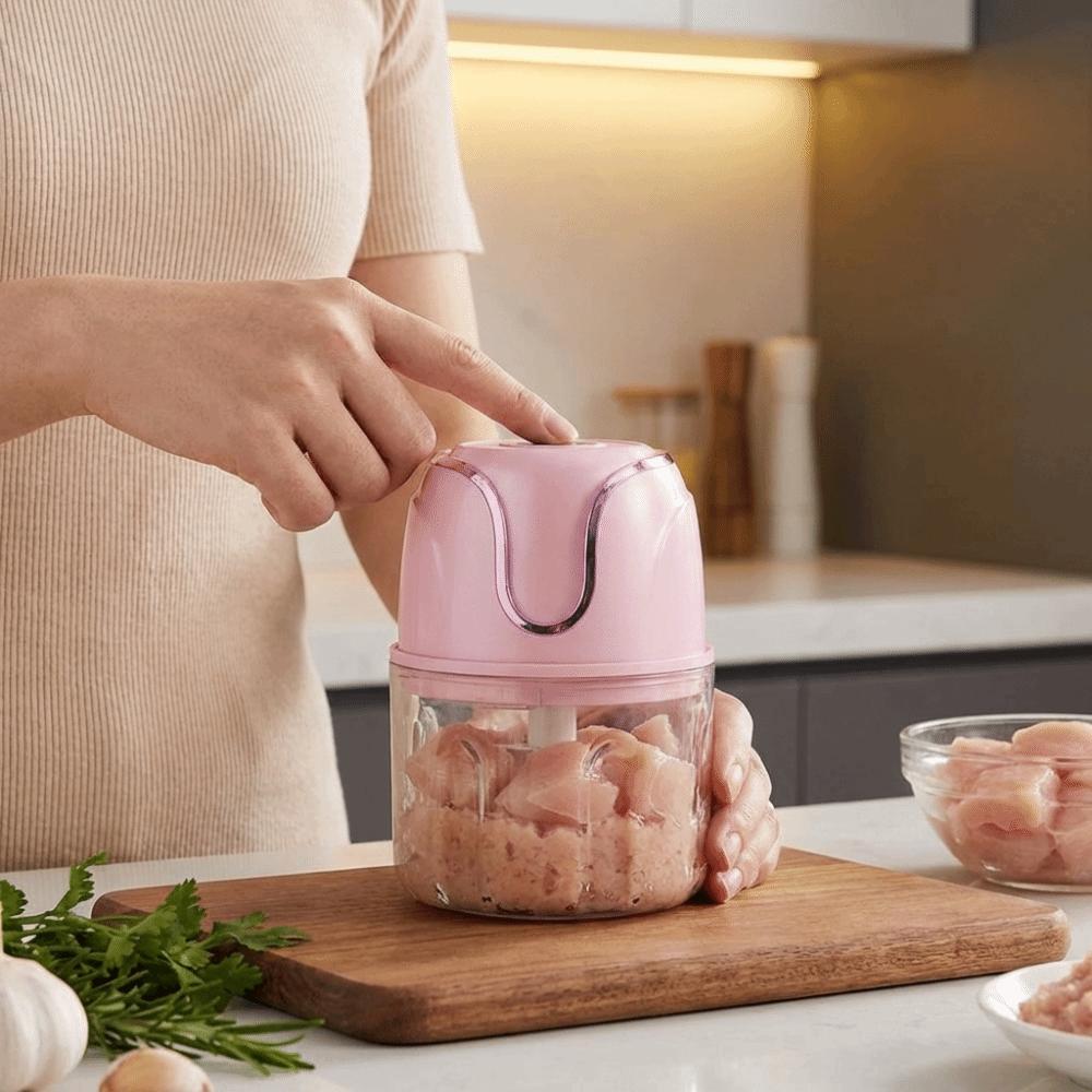 Portable Baby Food Processor 350ml Vegetable Grinder Electric Garlic Chopper  Garlic Processing