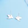 S925 Sterling Silber Blitz Wolke Ornament Unisex Alle-Spiel Wolke Donner Stud Ohrringe Splitter Ornament