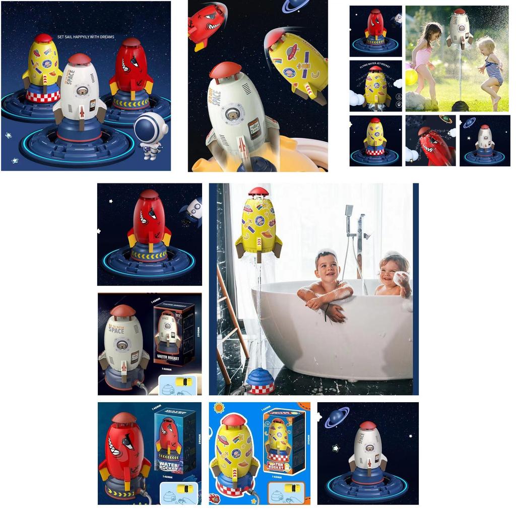 Conjunto de Brinquedos Aspersor de Água Foguete Espacial para Crianças
