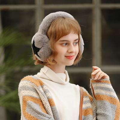 Women's Winter New Christmas Plush Warm Cute Ear Cover Foldable Ear Protection Windproof Earmuffs