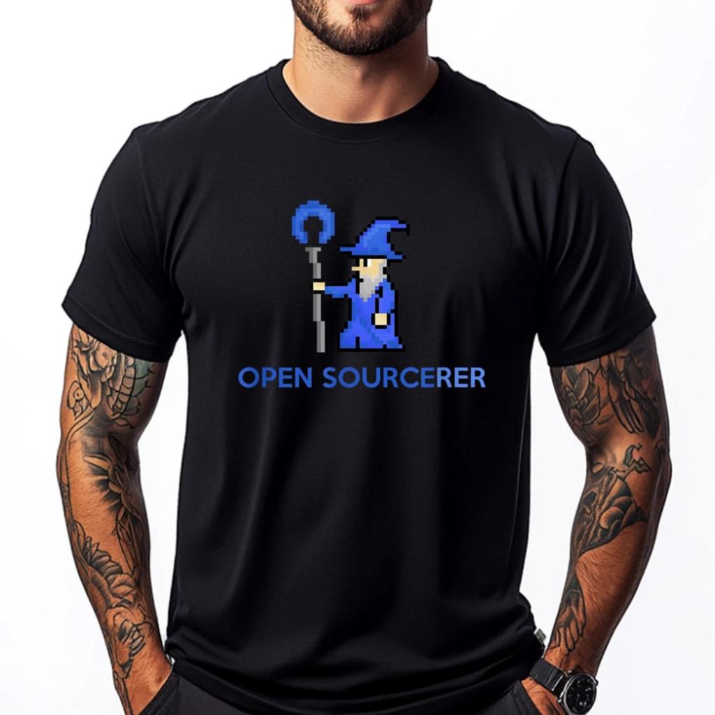 Open Sourcerer Programmer Computer Science Coder Funny T Shirts Tshirts Men Graphic Cotton Short Sleeve