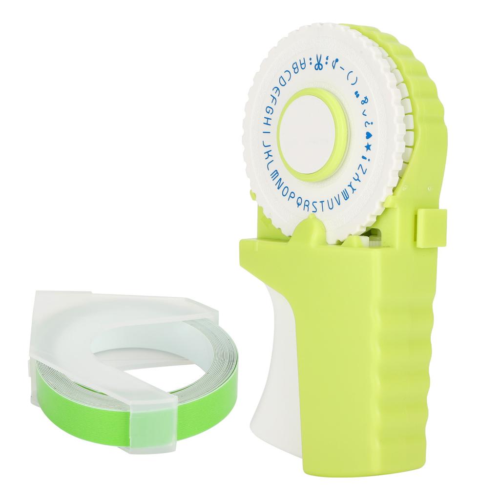 Embosser Manual Typewriter Handheld DIY Embossing Label Maker School Supplies Green