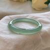Ice Oil Green Chalcedony Agate Bracelet, Clear Water Jadeite, Hetian Jade Color Jade Bracelet