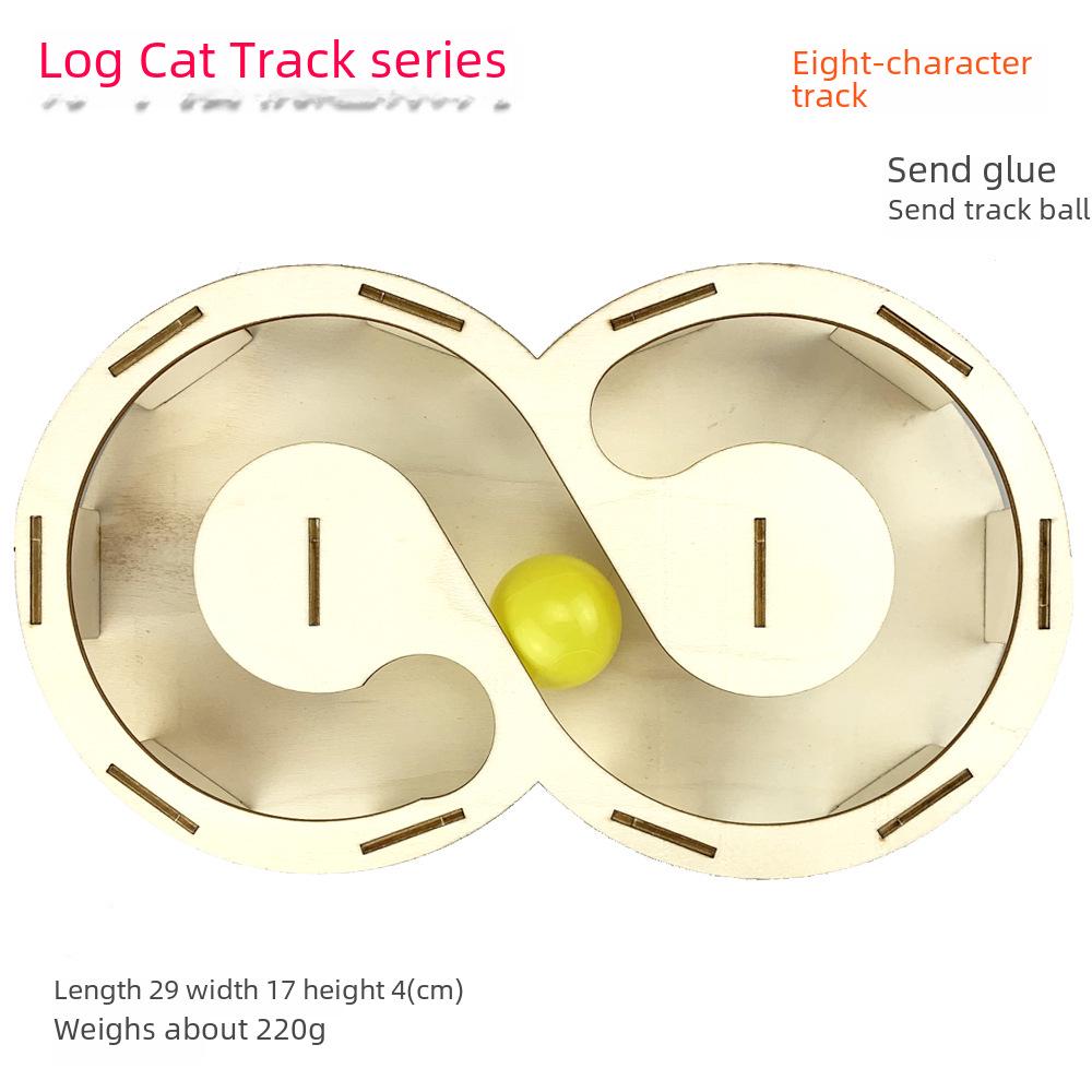 Interactive Solid Wood Cat Toy with Climbing Frame and Nest