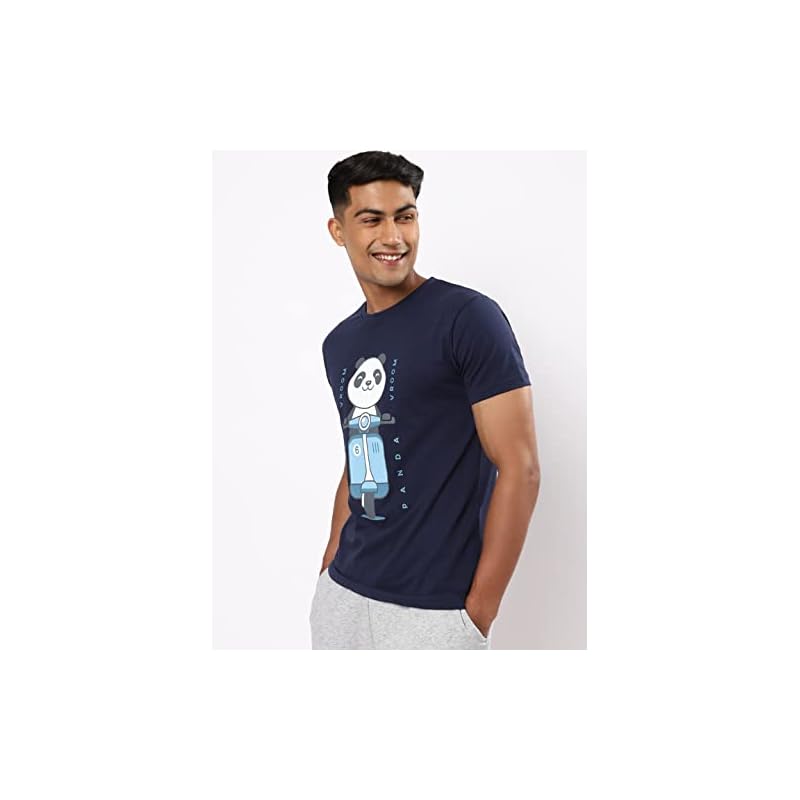 Bewakoof Men' Graphic Print Regular Fit Half Sleeve Round Neck Cotton TShirt