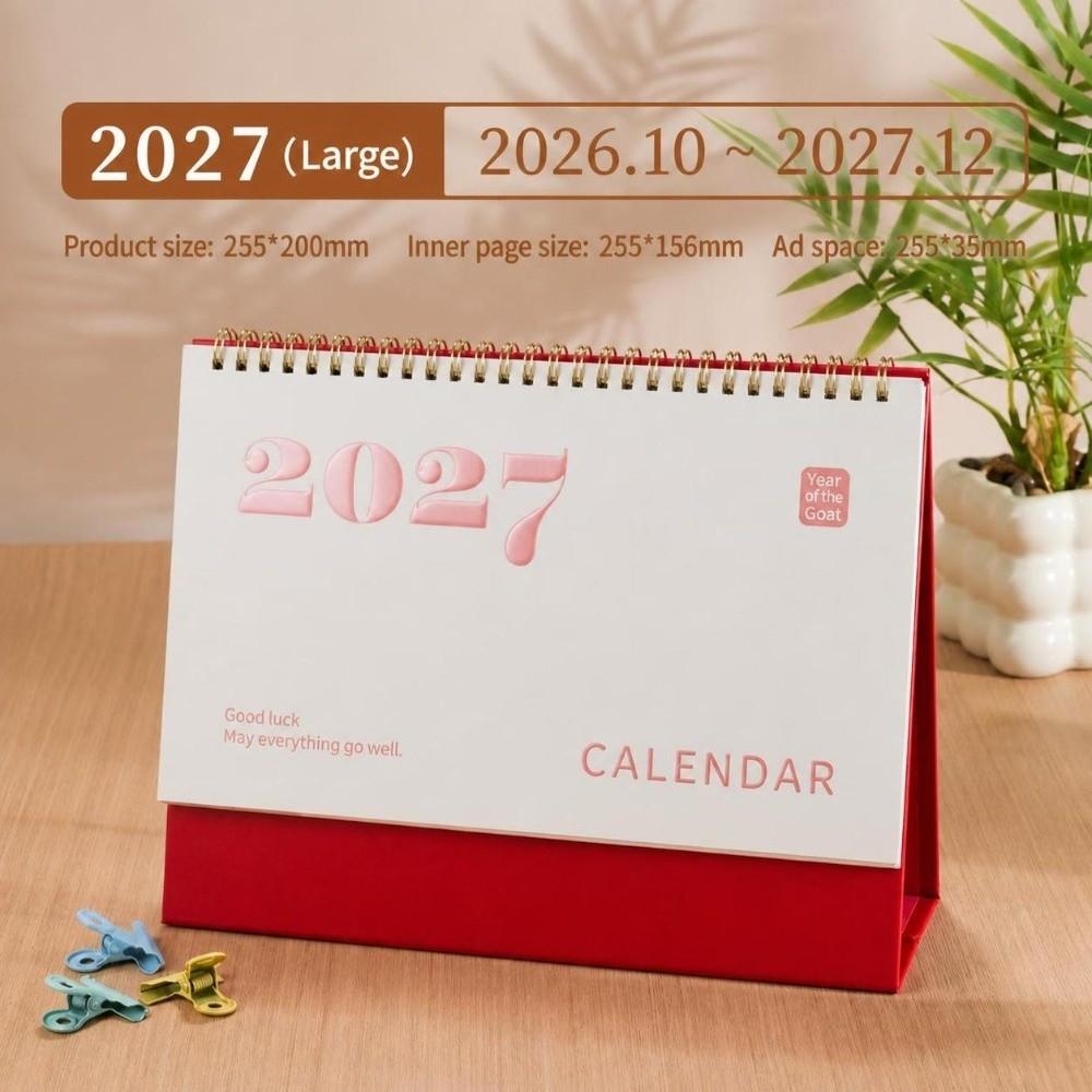 Minimalist Desktop Calendar 2027 Self-Discipline Tracker New Desk Calendar  Workspace