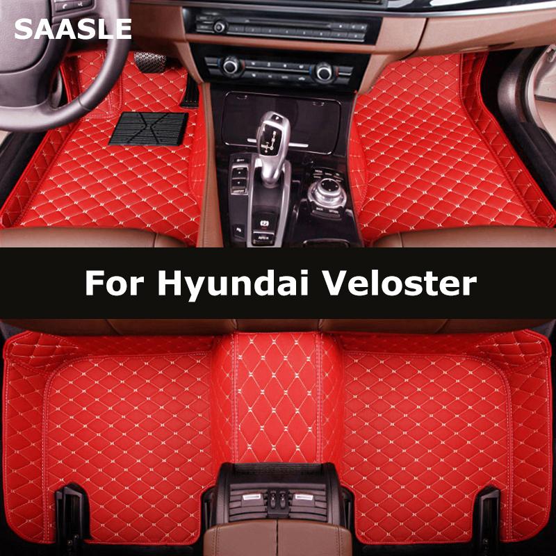 

SAASLE Пользовательские автомобильные коврики для Hyundai Veloster Автоковры Аксессуары для ног
