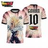 2026 Summer Dragon Ball Retro Fitness T-shirt Men's Oversized 3D Printed Short-sleeved Family Unisex Children's Sports Shirt