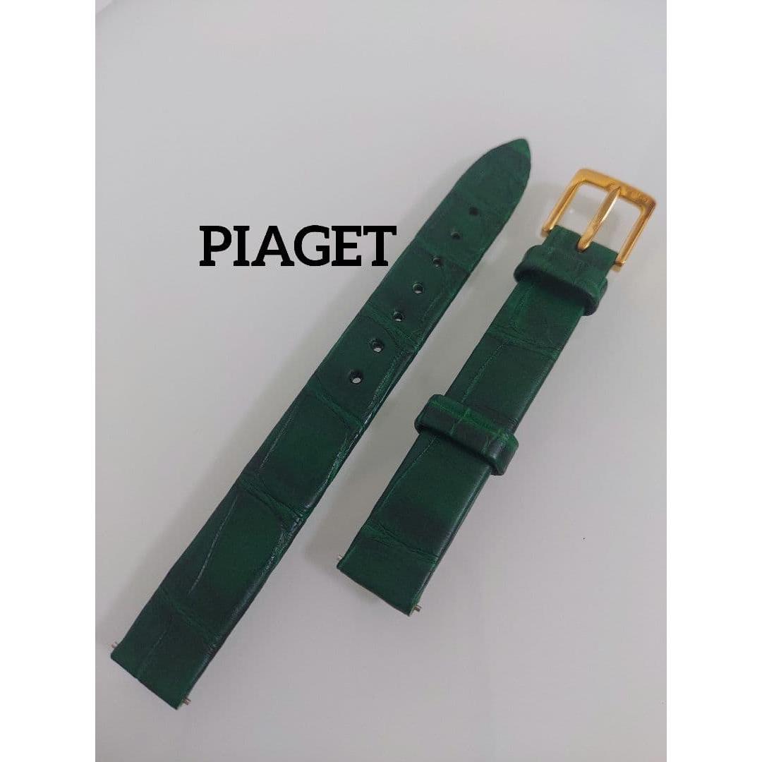 Used Piaget green leather watch strap unused item