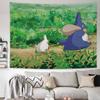 Hayao Miyazaki Totoro Taustariie Ins Rippuv Riie Anime Rippuv Maal Seinale Voodipeatsi Seinavaip Tuba Ühiselamu Seinakate