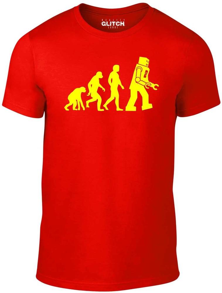 

Эволюция роботов Мужская футболка – Смешная футболка для гиков-любителей научной фантастики и ИИ с юмором о будущем L
