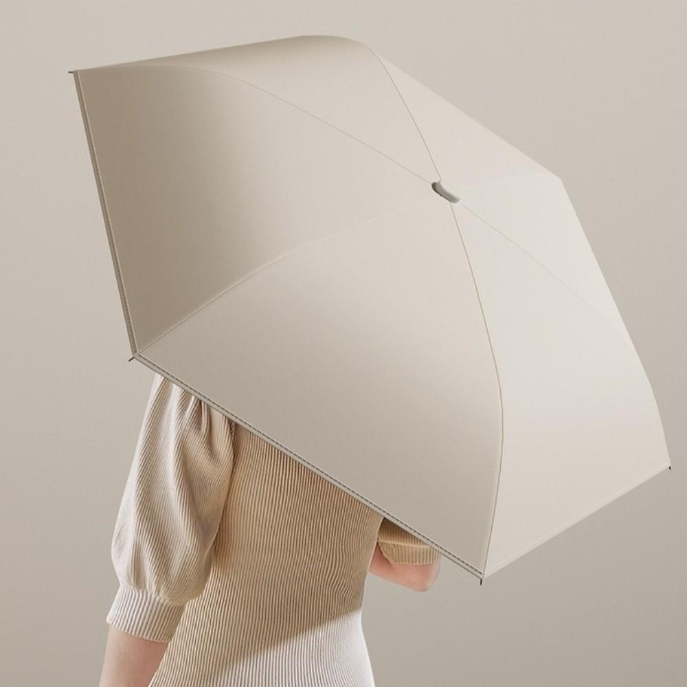 Ultra-Light Pocket Sunscreen Umbrella UV Protection Mini Dual-Use Umbrella Waterproof Solid Color Folding Umbrella All Weather