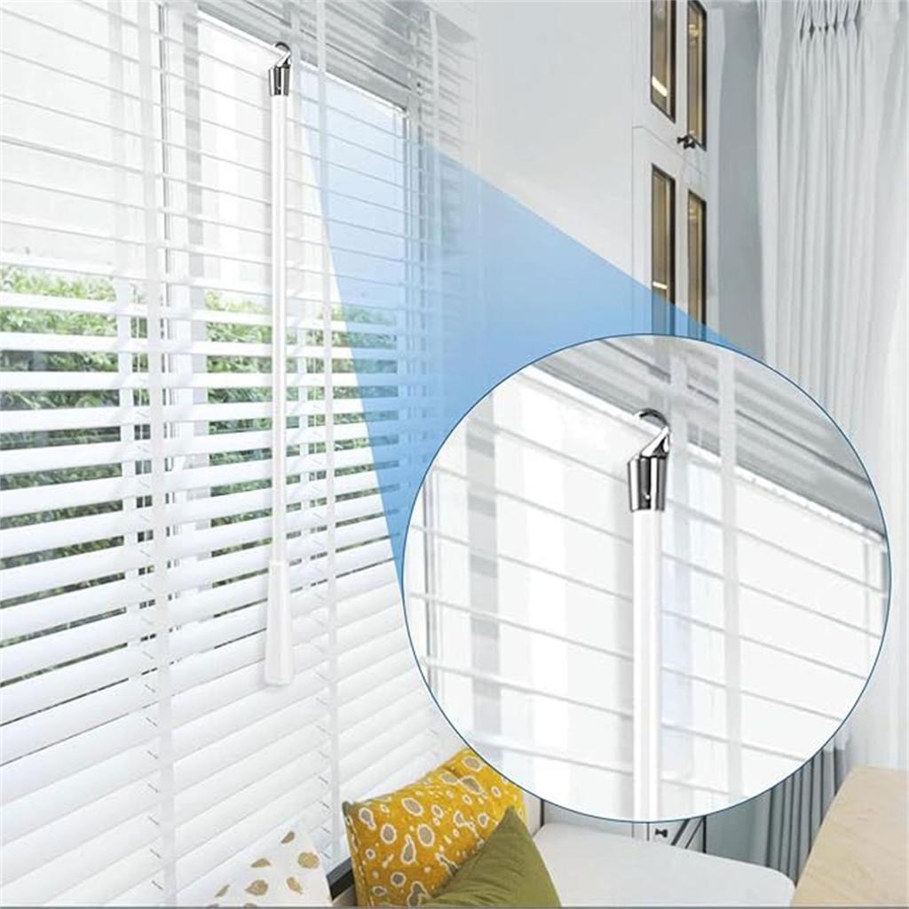 Upgrades Fiberglass Vertical Blind Tilt Wand Adjustable Tilt Rod with Hook & Grip for Window Blinds Replacement Parts