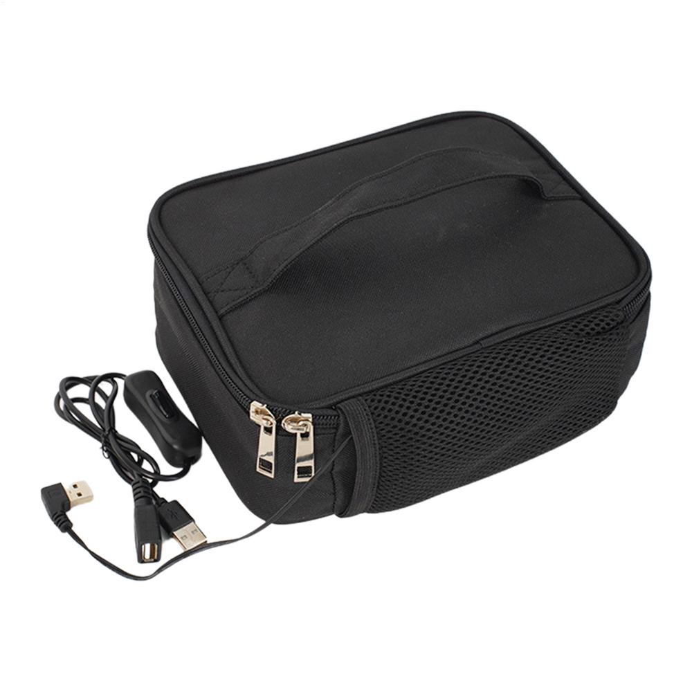 USB Electric Heating Lunch Bag 2.7L Camping Electric Lunch Box Food Warmer Fast Heating Pad Electric Lunch Box