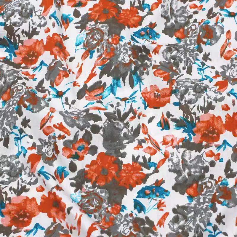 Vintage Sunflower Floral Printed Handmade Sewing Pattern Women Summer Dress Shirt Poplin Cotton Liberty Fabric By the Meters