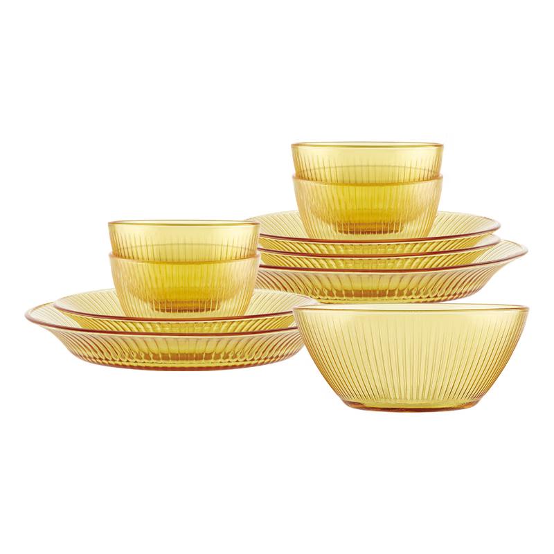 Corning VISIONS Crystal Prestige 10-Piece Heat-Resistant Glass Dinnerware Set