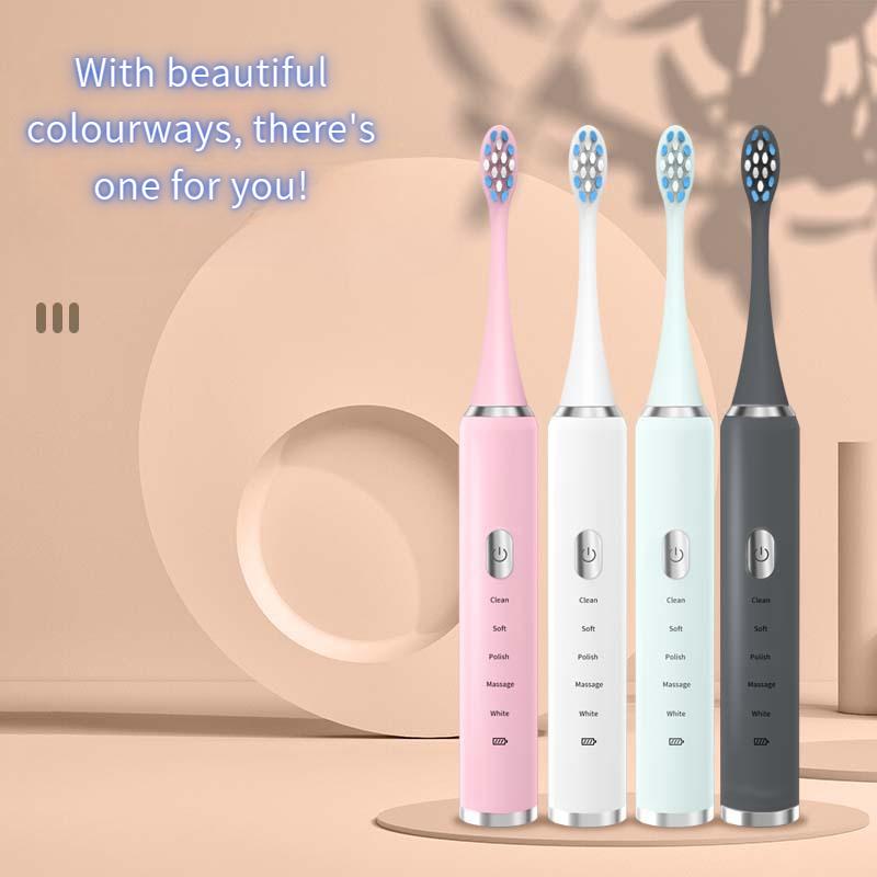 Periuță de dinți electrică pentru adulți. Periuță de dinți cu peri moi, cu vibrații cu ultrasunete