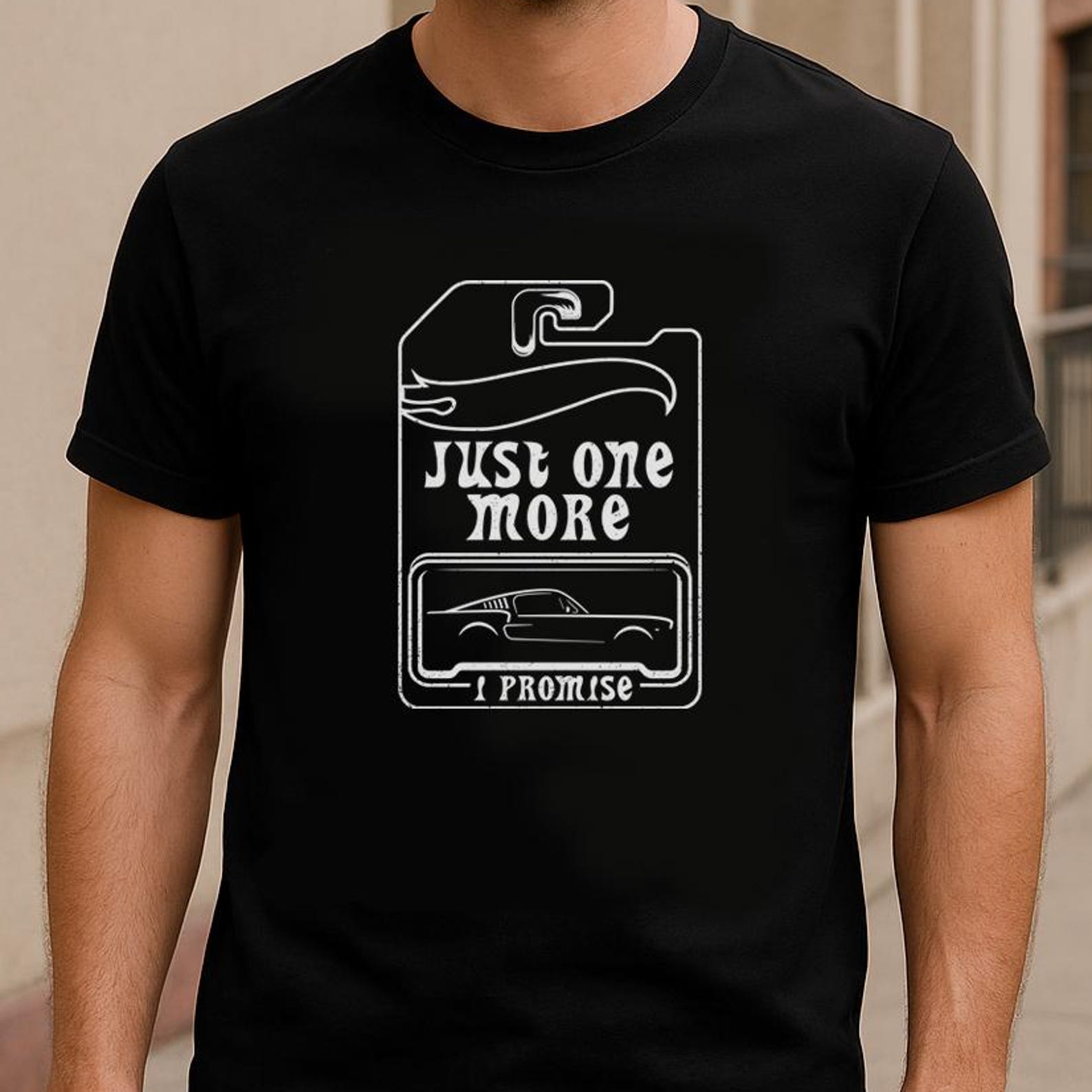 Custom Car Shirt: Just One More Car Silhouette Tee - Diecast Collector Gift L